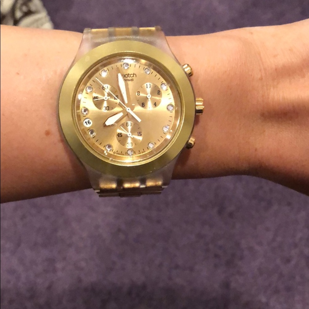 Swatch Gold Watch